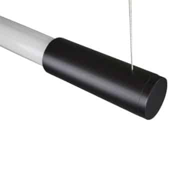 FLiRD Play, glazen LED buis hanglamp diameter 27mm stralingshoek 330°-Zwarte-Dop