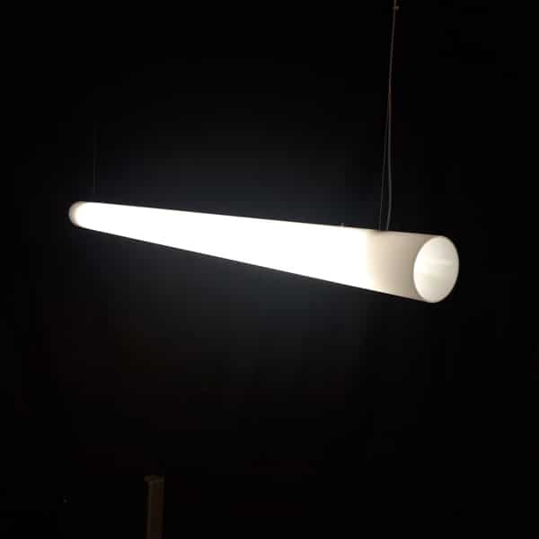 FLiRD Opaal Open XL, Industriële hanglamp met opalen (wit) koker diameter 90mm stralingshoek 330° zonder doppen Design-verlichting