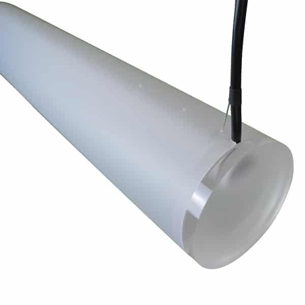 FLiRD Basic XL, Dikke hanglamp met satine (mat) koker diameter 90mm stralingshoek 330 gedeeltelijke lengte snoer