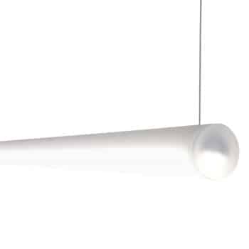 FLiRD Satijn -Excellent- een dimbaar industrieel hang LED buis lamp verwerkt in een Ø40 mm Satijn buis